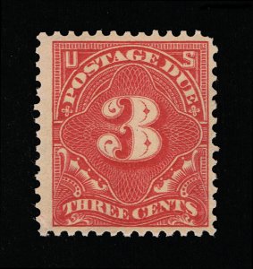 GENUINE SCOTT #J40 F-VF MINT OG NH 1895 BEP-ISSUE DEEP CLARET 3¢ POSTAGE DUE