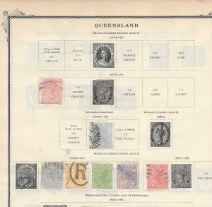 Queensland - 2 old (1800's) album pages.  See description and scans.