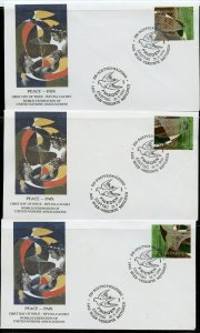 UN 1993 PEACE WFUNA CACHET BY HANS ERNI ON 12 FIRST DAY COVERS