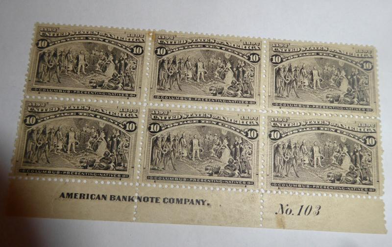 #237 Columbian plate block