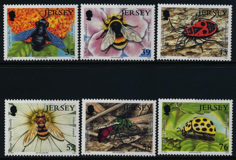 Jersey 1336-41 MNH Insects, Bees, Ladybug