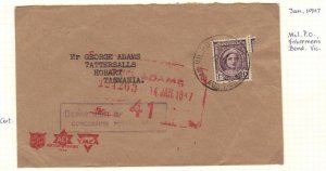 AUSTRALIA 1946-47 MIL. P.O. FISHERMEN'S BEND 2 DEPT. OF ARMY CONCESSION POSTAGE