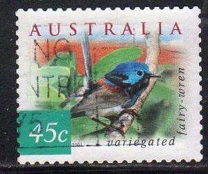 Australia 1988 - Used - 45c Variegated Fairy-wren (2001) ($0.75) +