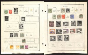 Cyprus Stamp Collection on 17 Scott International Pages, 1880-1971 (BE)
