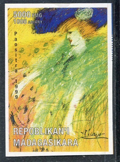 Malagasy 1999 Pablo PICASSO PAINTINGS Stamp Imperforated Mint (NH)