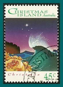 Christmas Island Stamps 1993 Christmas, 45c used #355,SG383