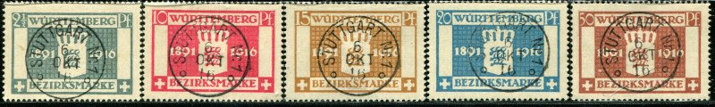 Wuertenberg   Mi.# 123-7&9   gebraucht