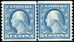 US Stamps # 496 MNH Superb Line Pair Gem