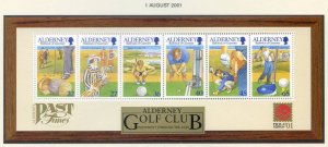 Alderney 2001 Golf Club Mini Sheet SGMSA175 Unmounted Mint