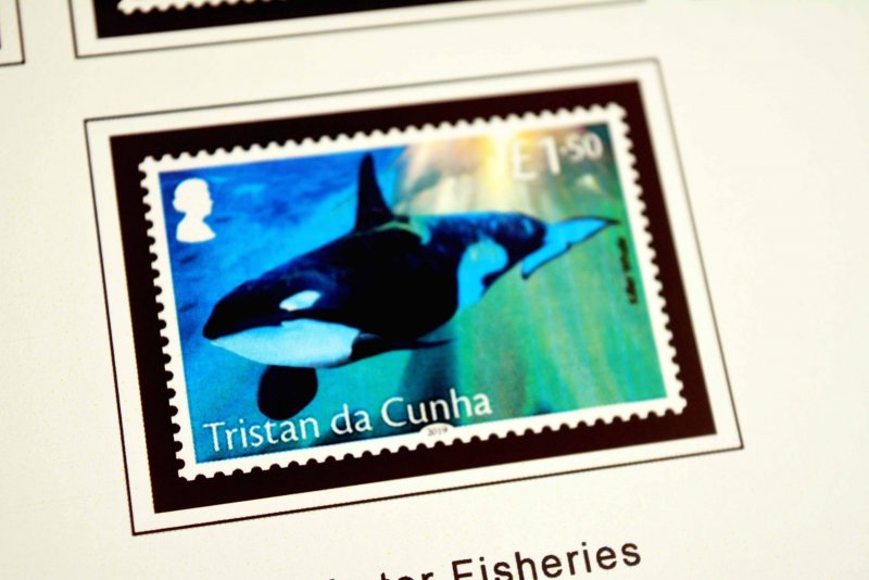 COLOR PRINTED TRISTAN DA CUNHA 2011-2020 STAMP ALBUM PAGES (45 illustr. pages)