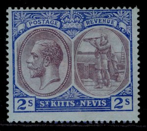 ST KITTS-NEVIS GV SG32, 2s dull purple & blue/blue, M MINT. Cat £29.