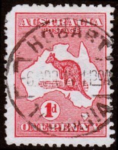 Australia Scott 2d, Die II, Carmine (1913) Used F M