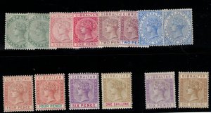 Gibraltar #8 - #21 (SG #8 / #14 #39 / #45) Mint Fine - Very Fine Original Gum H