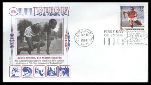 #3185j Jesse Owens Panda FDC