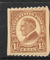 US#605  1 1/2 c Harding   (MNH) CV $0.80