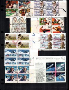 US  9 used plate blocks air mail