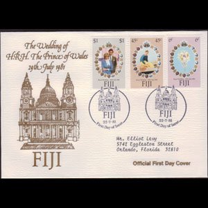 FIJI 1981 - FDC - 442-4 Royal Wedding