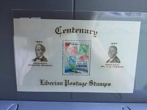 Liberia Centenary Liberian Postage Stamps 1860-1960 MNH stamp  sheet R26867