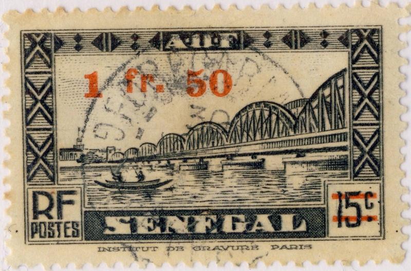 A.O.F./SENEGAL - 1944 - CAD FORECARIAH / GUINÉE FRANÇAISE sur Yv.189 / Mi.224