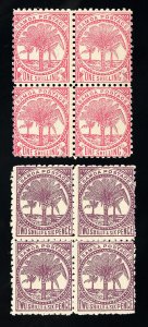 Samoa Stamps # 18f,19e MNH Fresh Blocks Of 4 Scott Value $80.00