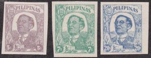Philippines # N37-39, Mint Hinged Set