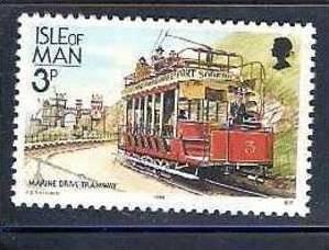 Manx Railway & Tramways, Locomotive, Marine Drive Tram,  MNH** 1988 Isle of M...