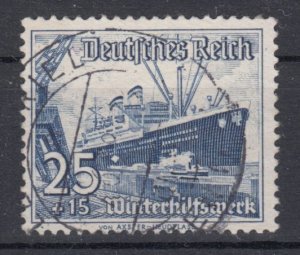 Germany 1937 Sc#B114 Mi#658 used Ship (DR1229)