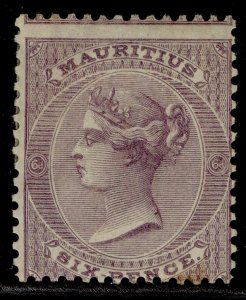 MAURITIUS QV SG63, 6d dull violet, M MINT. Cat £425.