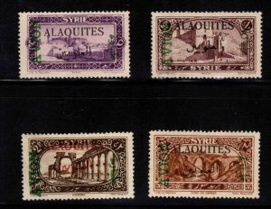 Alaouites Scott C5-C8 MH* surcharged airmail stamp set 1925