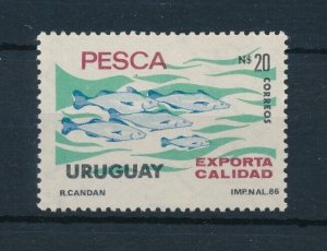 [111208] Uruguay 1986 Marine life fish fishing export quality  MNH