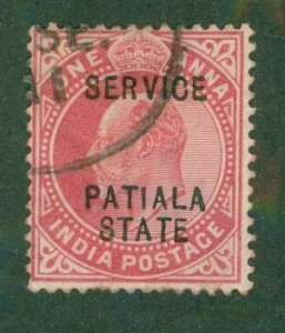 INDIA PATIALA O21 USED BIN $0.50