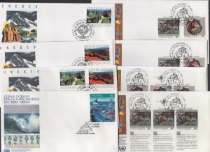 UN New York 1990-1994 Collection of 107 FDC's Appears Complete