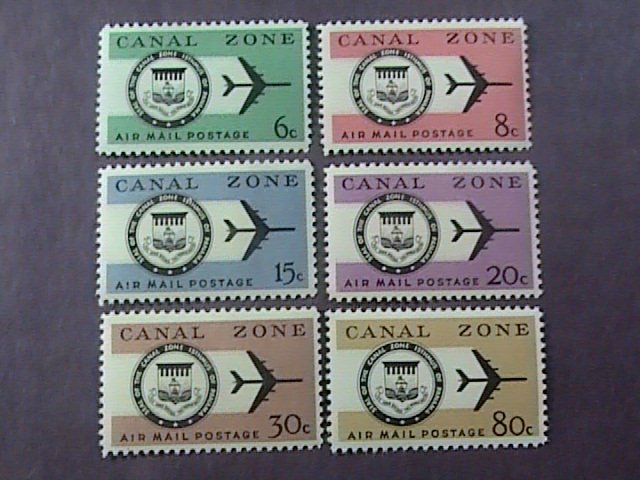 U.S./CANAL ZONE # C42-C47-MINT NEVER/HINGED--AIR-MAIL--COMPLETE SET---1965