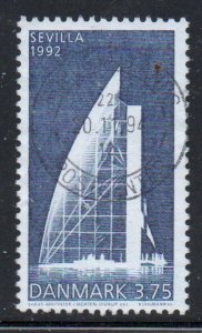 Denmark Sc 966 1992 Sevilla Expo 92 stamp  used