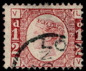 Sg48, ½d rose-red plate 4, FINE used, CDS. Cat £38. LV