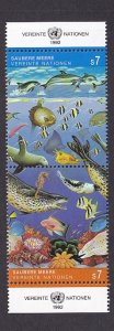 United Nations Vienna  #127-128a  MNH 1992 pair clean oceans