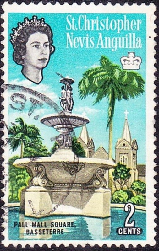 ST CHRISTOPHER NEVIS & ANGUILLA 1963 QEII 2c Multicoloured SG131 FU