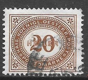 Austria J31: 20h Numeral, used, F-VF