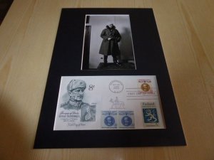 Mannerheim USA FDC Cover and mounted photograph mount size A4