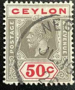 Ceylon #240 Used Single King Edward VII L23