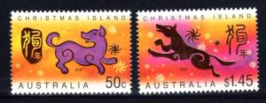 Australia / Christmas Island #454-455 Year of the Dog set