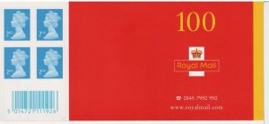GB 2000- Second Royal Mail 100 x 2nd Class Business Sheet complete MNH - RARE
