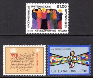 UN New York 291-293 MNH VF