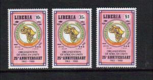 Liberia Scott # 1082-84.  MNH
