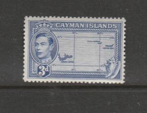 Cayman islands 1938/48 3d Blue Fresh MM SG 121a