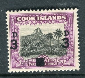 COOK ISLANDS; 1940 early GVI Pictorial surcharged issue Mint hinged 3/1.5d.