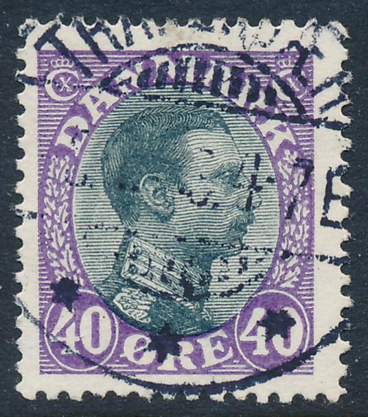 Denmark Scott 116 (AFA 105), 40 øre Christian X, F-VF used