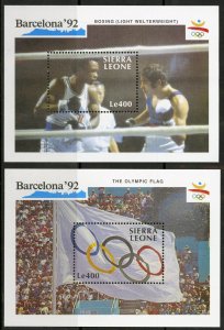 Sierra Leone 1990 MNH Stamps Souvenir Sheet Scott 1282-1283 Sport Olympic Games