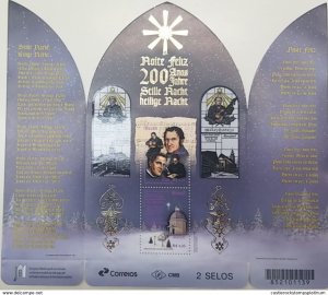 RL) 2019 BRAZIL, CHRISTMAS - 200 YEARS OF SILENT NIGHT SONG, S/S, MNH ( ene