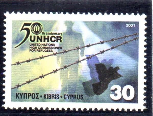 Cyprus Sc 975 2001 Refugees stamp mint NH